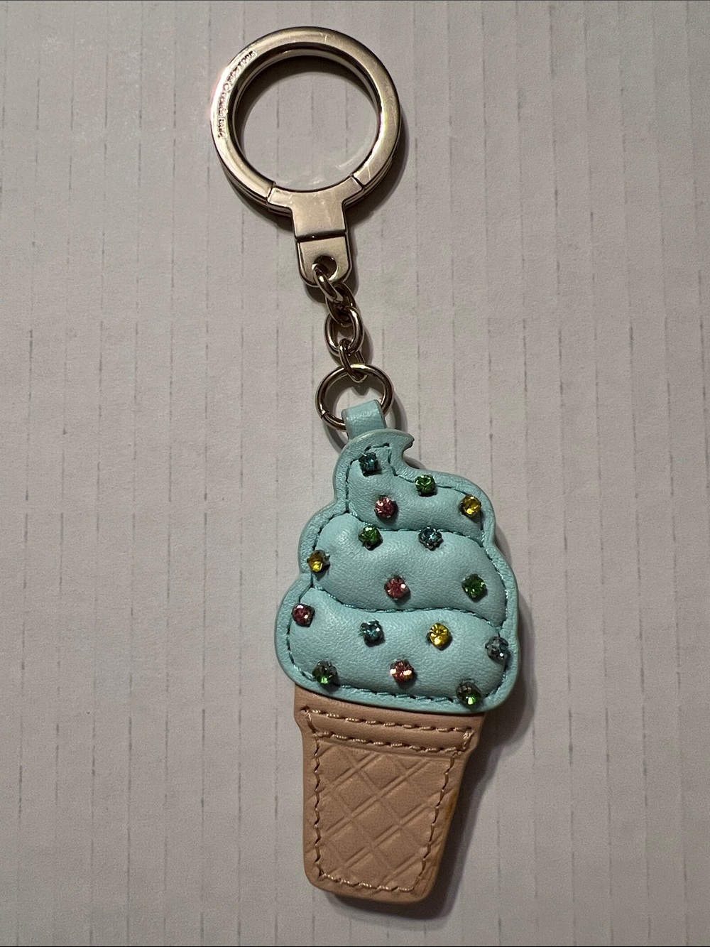 Kate Spade ice cream cone keychain / purse fob